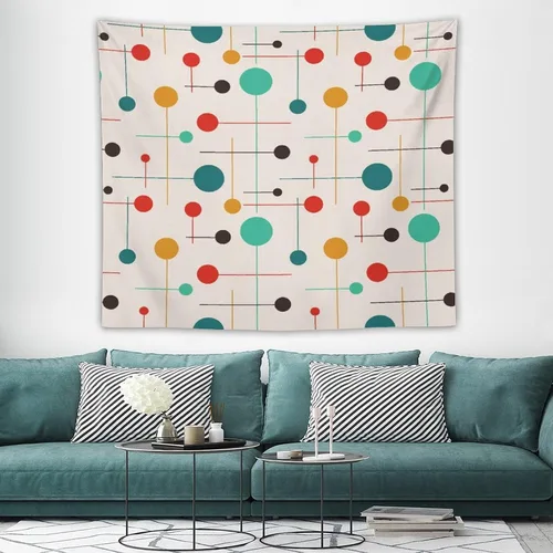 Vista 43 de Houselerax Tapiz floral retro de los años 60 y 70, diseño hippie de primavera Groovy Flower Power Flower Boho para colgar en la pared, arte neutro