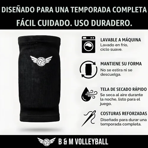 Vista 9 de Coderas de Voleibol - Protección de Alto Rendimiento, Espuma EVA de 10mm de Grosor en Dos Tallas para un Ajuste Seguro y Cómodo