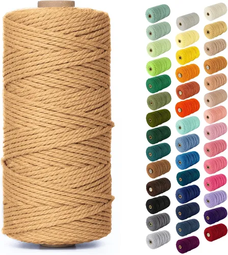 Vista 166 de Nook Theory Hilo de macramé de 3mm 109 yardas - Cuerda de macramé suave de 4mm, 5mm perfecta para nudos - Suministros de macramé para colgadores