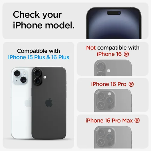 Vista 2 de Spigen Protector de pantalla de vidrio templado [GlasTR EZ FIT - Privacidad] Diseñado para iPhone 16 Plus/iPhone 15 Plus [2 unidades]