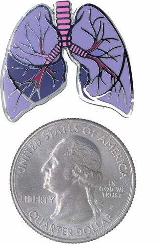 Vista 2 de Jim Clift Design Pin de solapa esmaltado pulmones