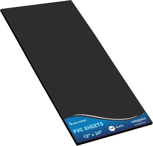 Vista 102 de Mega Format Hojas de plástico de PVC expandido – Hoja negra rígida de 5 x 7 pulgadas para manualidades, señalización y exhibiciones – Sintra Negro