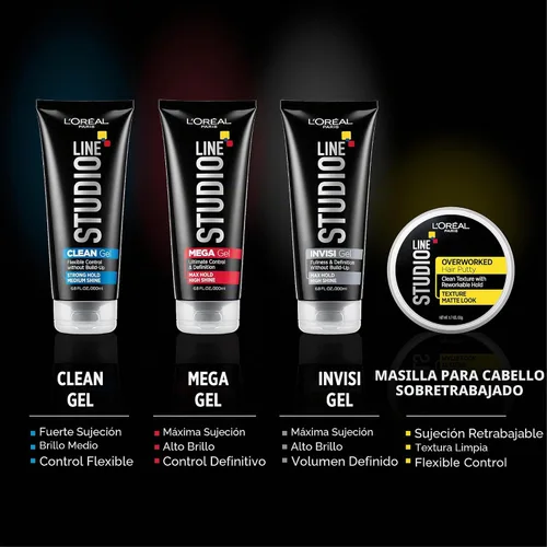 Vista 4 de Masilla para el cabello con exceso de trabajo L'Oréal L'Oréal Studio Line, 1.7 onza