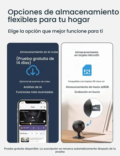 Vista 9 de GNCC Cámara de seguridad interior de 2.4 GHz para el hogar, cámara de 1080P