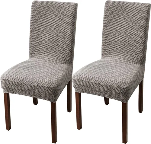Vista 43 de Genina Fundas impermeables para sillas de comedor, cocina, fundas para sillas de comedor Parson (beige, 2 unidades)