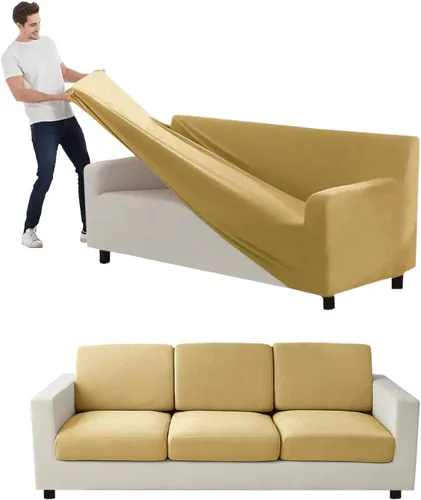 Vista 25 de Funda para Sofá de Terciopelo, Fundas Elásticas para Sofá para Funda Principal Separada/Respaldos y Cojines de Asiento, Funda para Sofá, para Fundas