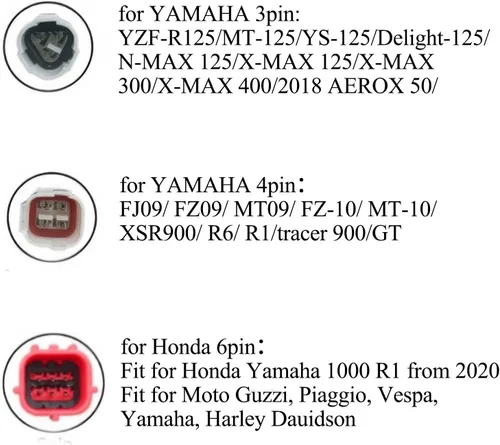 Vista 3 de Herramienta de diagnóstico de motocicleta, cable adaptador OBD2 3 en 1 apto para Yamaha, 16 pines a 3pin 4pin 6pin