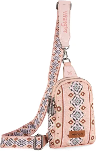 Vista 28 de Wrangler Bolso bandolera pequeño para mujer, bolsos cruzados de cuero *Clásico-marrón