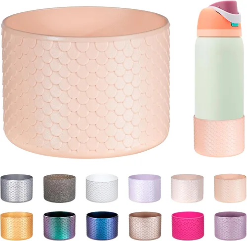 Vista 61 de Funda de Silicona para Botella de Agua Owala de 24oz, Manga Protectora Antideslizante Brillante para Botella de Agua Owala que Protege las Botellas