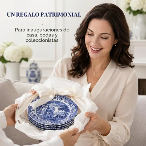 Vista 6 de Spode Blue - Plato italiano para pan y mantequilla, juego de 4