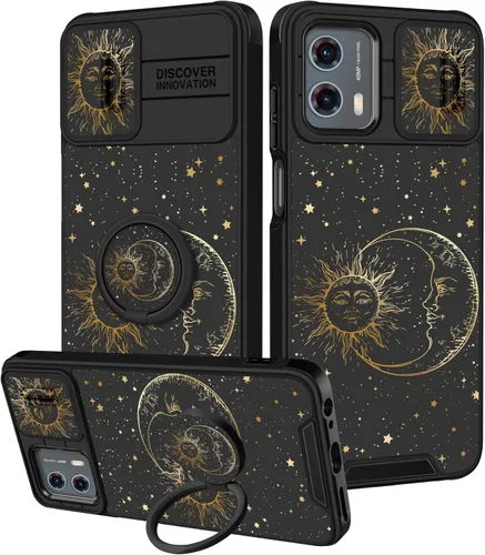 Vista 42 de para Moto G 5G 2023 funda - Cubierta de teléfono linda con corazón para mujeres y niñas, diseño único negro con cubierta deslizante para la cámara