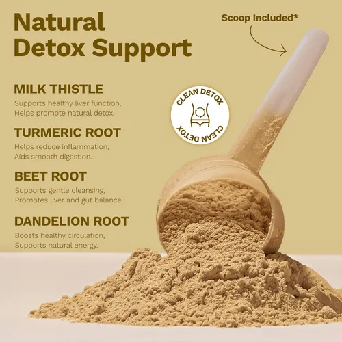 Vista 5 de Mix-Fix Polvo de desintoxicación e inmunidad de cuerpo completo - Limpia con raíz de remolacha, bromelina y cúrcuma - Apoya la digestión, la energía