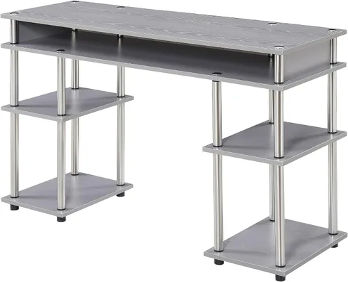 Vista 16 de Convenience Concepts Designs2Go No Tools - Escritorio para estudiantes de 47.25 pulgadas, escritorio contemporáneo para oficina, dormitorio y Blanco