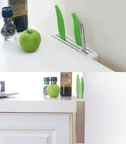 Vista 5 de Vpang - Estante de almacenamiento de plástico para cuchillos de cocina, 4 ranuras