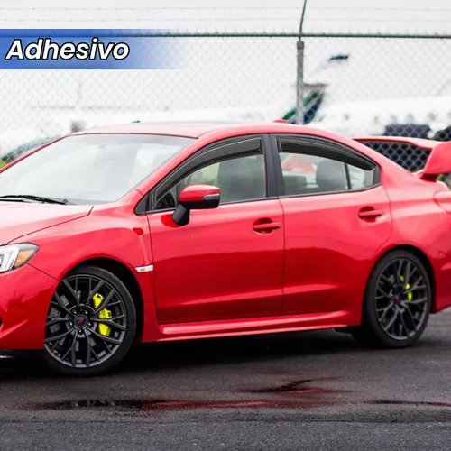 Vista 3 de YQAUTEC - Viseras para ventana, protectores contra la lluvia, compatibles con Subaru WRX 2015-2021, deflectores de viento para ventanas, viseras