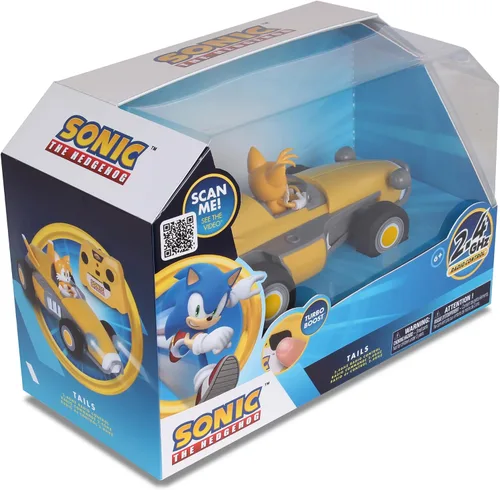 Vista 9 de NKOK Sonic Racing RC Car - Tails the Fox, 2.4GHz Turbo Boost, mayores de 6