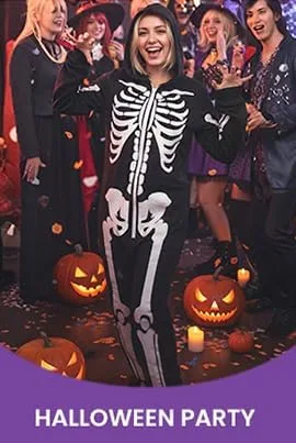 Vista 5 de Just Love Skeleton Onesie Halloween Costumes for Women Adult - Comfortable Fleece Fabric with Cozy Hooded