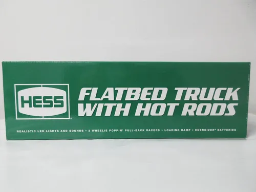 Vista 9 de Hess Camión de juguete 2022 Camión plano y Hot Rods