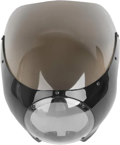 Vista 4 de Green-L Black Cafe Racer 5 3/4 "Faro delantero carenado parabrisas apto para Harley Sportster XL883 XL1200
