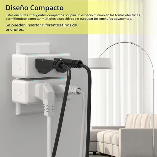 Vista 8 de Minoston Enchufe de salida dual Zwave serie 800, interruptor repetidor Z-Wave de encendido/apagado con 2 enchufes de control individuales, requiere