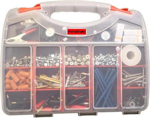 Vista 4 de Estuche organizador de almacenamiento de doble cara de lujo con 36 compartimentos, se utiliza como caja de aparejos, caja de herramientas