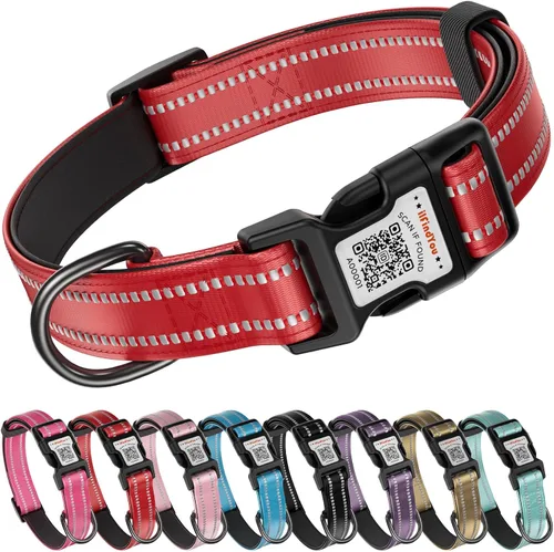Vista 14 de Collar de perro personalizado ilFindYou con etiqueta de código QR para identificación de mascotas, collar reflectante de seguridad, adecuado
