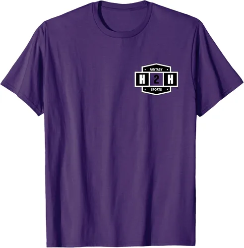 Vista 58 de H2H Fantasía Deportes bolsillo logotipo playera, Césped Azul Pastel
