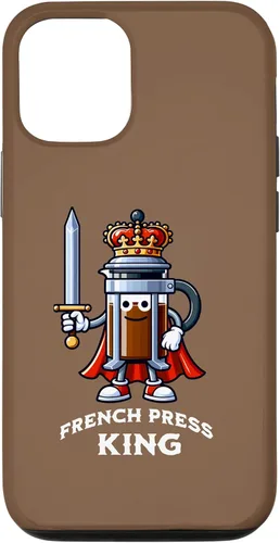 Vista 26 de Carcasa divertida para iPhone 16 The French Press King