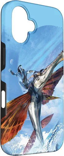 Vista 3 de iPhone 16 Avatar: El camino del agua Jake Sully Riding Skimwing Funda pintada