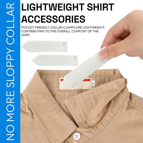Vista 6 de Adhesivos de doble cara para el cuello, crujientes, extraíbles, insertos de cuello, moldeador de cuello para camisas de vestir para hombres, 3