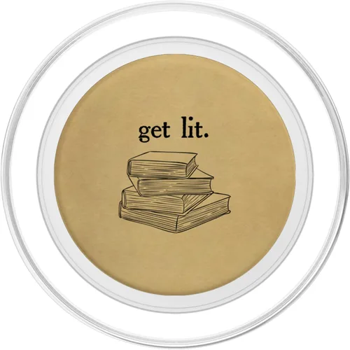 Vista 2 de Get Lit Reading Book Nerd Literatura divertida para profesores de inglés PopSockets PopGrip: agarre intercambiable para teléfonos y tabletas
