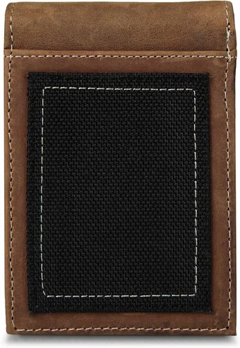 Vista 2 de WOLVERINE Men's Slim Wallet Card Case Money Clip RFID Protection ID Window Rugged Leather Canvas