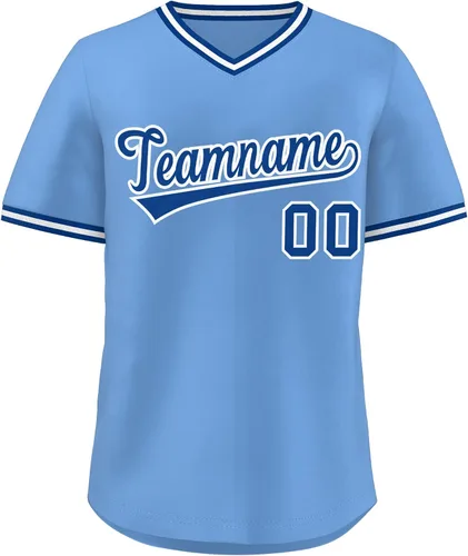 Vista 25 de KXK - Camiseta de béisbol personalizada con nombre y número cosidos, estilo Hip Hop, con cuello en V, atlética, para hombres, mujeres y jóvenes