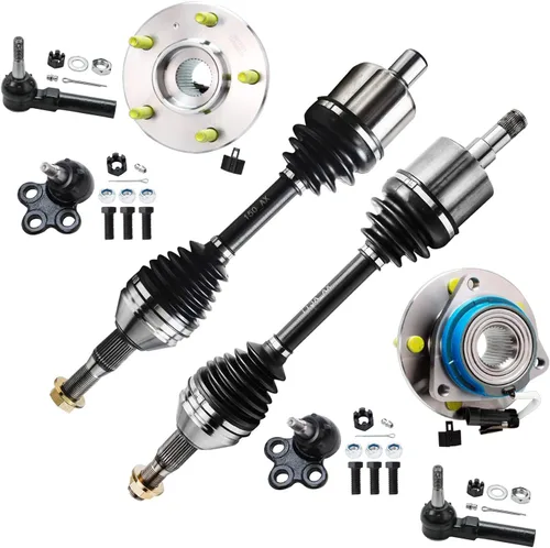 Vista 95 de Detroit Axle - Kit de suspensión delantera 4WD para Nissan Frontier Pathfinder Xterra, 2 cubos de rodamientos de ruedas, 2 brazos de control