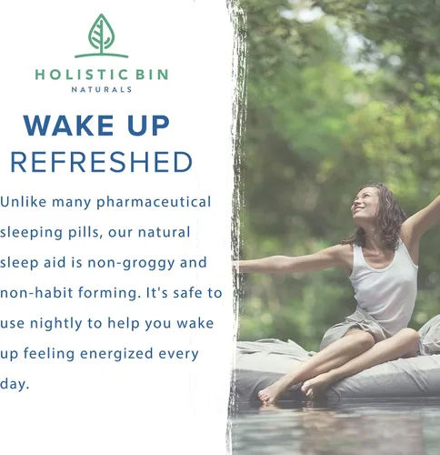 Vista 3 de Holistic Bin Circadian Sleep Aid Ayudas para dormir totalmente naturales respaldadas por la ciencia para adultos No aturdido y sin hábito que