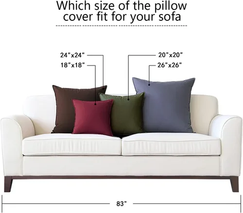 Vista 8 de Jeanerlor - Funda de cojín sólida de lino y algodón para decoración, de 18x18 pulgadas, funda de almohada especial para sofá, cama, silla