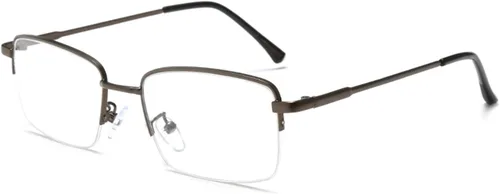 Vista 7 de LJCZKA Gafas de bloqueo de luz azul sin montura para mujeres y hombres, lentes rectangulares frescos para computadora de negocios