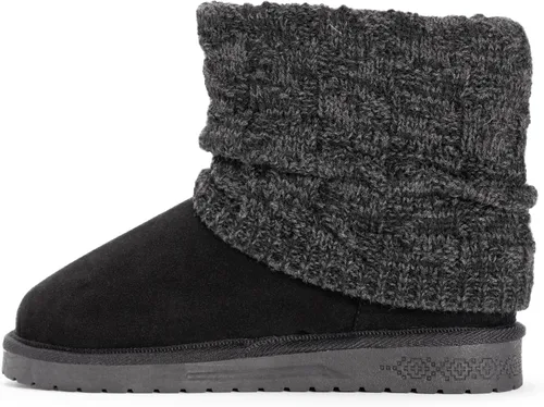 Vista 6 de MUK LUKS Botas Laurel para mujer Jaspeado Negro