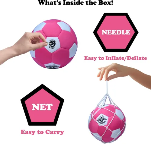 Vista 2 de The House Kicker - Balón de fútbol para interiores, tamaño 4, suave y seguro, pelota de interior para el hogar y patios, pelota de casa, ideal