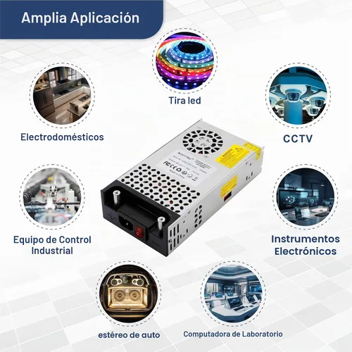 Vista 7 de Convertidor de CA a CC, fuente de alimentación de 12 V CC, 600 W máx. 50 A, SMPS, convertidor de 110 V a 12 V, transformador de fuente