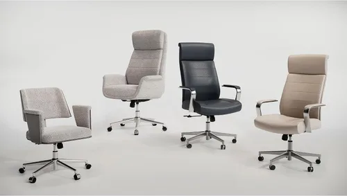 Vista 8 de Realspace Modern Comfort Modee - Silla de oficina ejecutiva de cuero vegano con respaldo alto, color arena/cromo, compatible con BIFMA