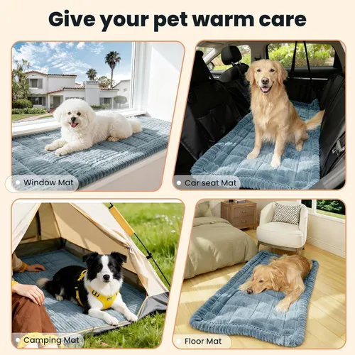 Vista 5 de Funda para sofá para perros lavable, fundas para sofá para mascotas antideslizantes para sofá, manta para sofá de perro peluda para protector de Gris