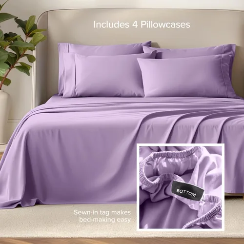 Vista 66 de Bare Home Sheet Set 1800 Ultra-Soft with 2 Pillowcases (Twin XL, Dark Blue)