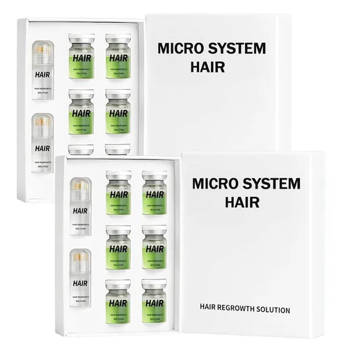 Vista 8 de Sistema de crecimiento del cabello - Tratamiento avanzado para el crecimiento del cabello con ginseng, Eclipta Prostrata, aceite de menta y raíz