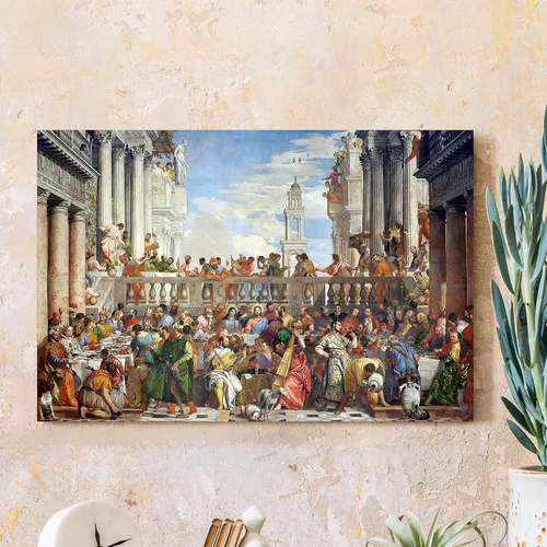Vista 37 de Anunciación de Leonardo da Vinci Reproducciones de arte clásico, impresiones en lienzo giclée para decoración del hogar, 16 x 30 pulgadas