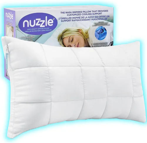 Vista 15 de Nuzzle - Almohada de enfriamiento ajustable para dormir de lado, almohada de cama de tamaño estándar de lujo colección hotel - Mejor almohada