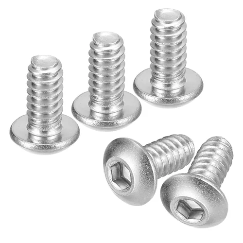 Vista 33 de Uxcell tornillos de cabeza de botón #8-32x1, 20 unidades, pernos hexagonales de acero inoxidable 304, tornillos de rosca completa con cabeza