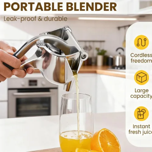 Vista 6 de Extractor de jugo de fruta fresca de aleación de aluminio, exprimidor de jugo de mano, agarre ergonómico, fácil de usar, extracción eficiente