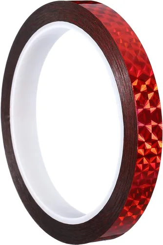 Vista 32 de PATIKIL Cinta prisma de 0.2 pulgadas x 55 yardas, adhesivo reflectante holográfico metalizado para detallar decoración de pared, arte, azul
