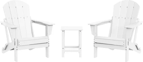 Vista 74 de WestinTrends Malibu Outdoor Patio HDPE Silla plegable de polietileno Negro